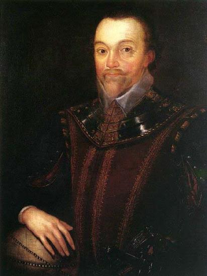 Marcus Gheeraerts Sir Francis Drake after 1590 oil painting picture